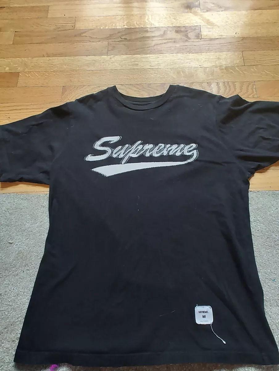 Supreme shirt white intarsia script XL - Tops