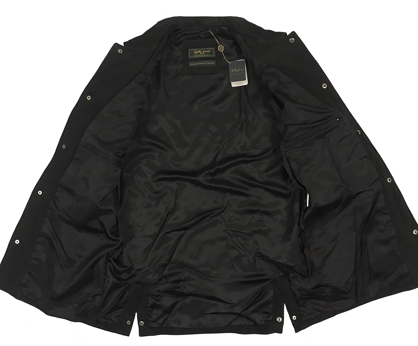 NEW $1695 Bobby Jones Water Resistant Suede Jacket! Weathered Black Quilted - product detail image 3