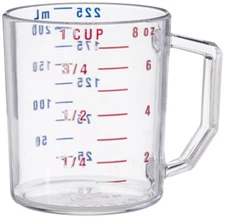 Cambro Camwear Polycarbonate Measuring Cup Clear, 1-Cup | 1/Each