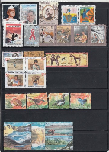 India 2006 Mint Complete Year pack set of 38 Stamps with Se-tenants MNH - Picture 2 of 2