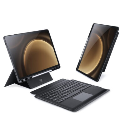 For Samsung Tab S11 Ultra/S10 FE 2IN1 Leather Magnetic Independent Keyboard Case