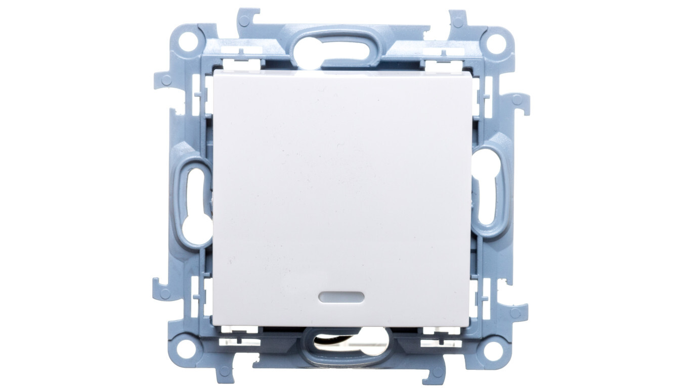Simon 10 single-pole switch with LED backlight 10AX IP20 white CW1L.01/11 /T2UK