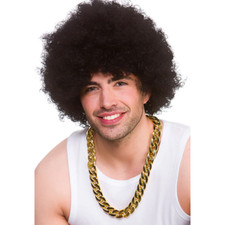 Chunky Gold Chain Necklace Gangster Lemon Mr T Rapper Fancy Dress Bling