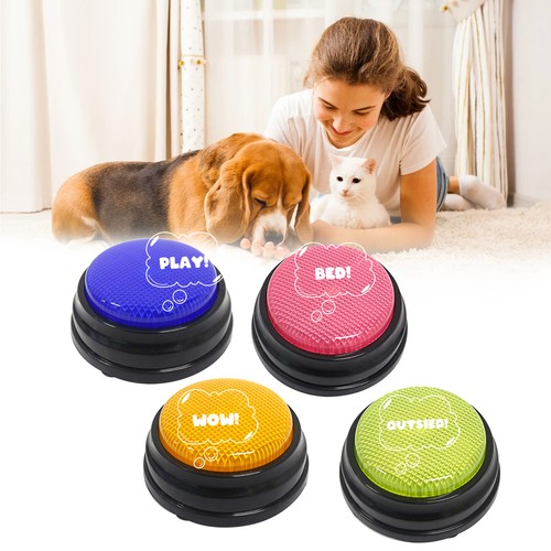 4Pcs Voice Recording Sound Button Recordable Talking Answer Buzzers Pet Dog Toys - Picture 10 of 12