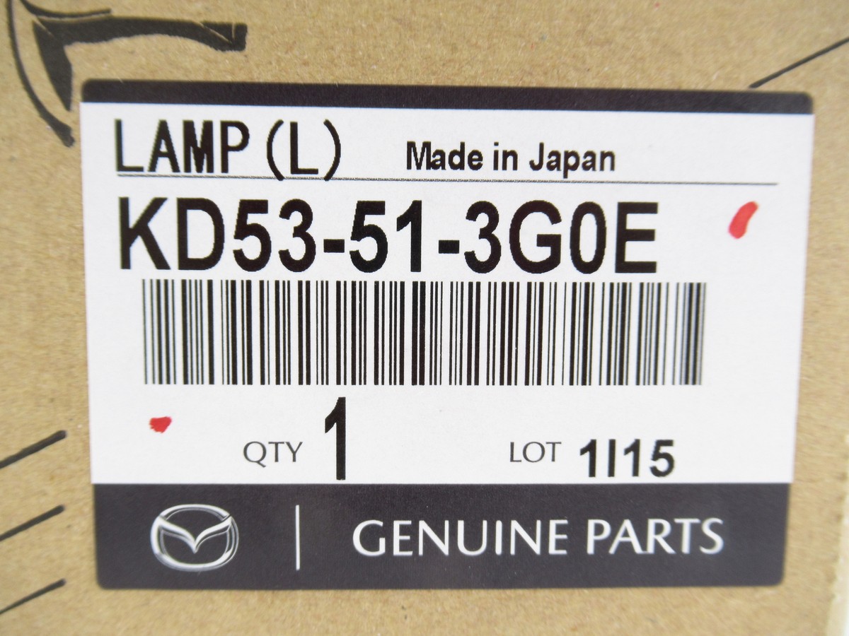 Genuine OEM Mazda KD53-51-3G0E Driver LH Inner Tail Lamp Assy 2013