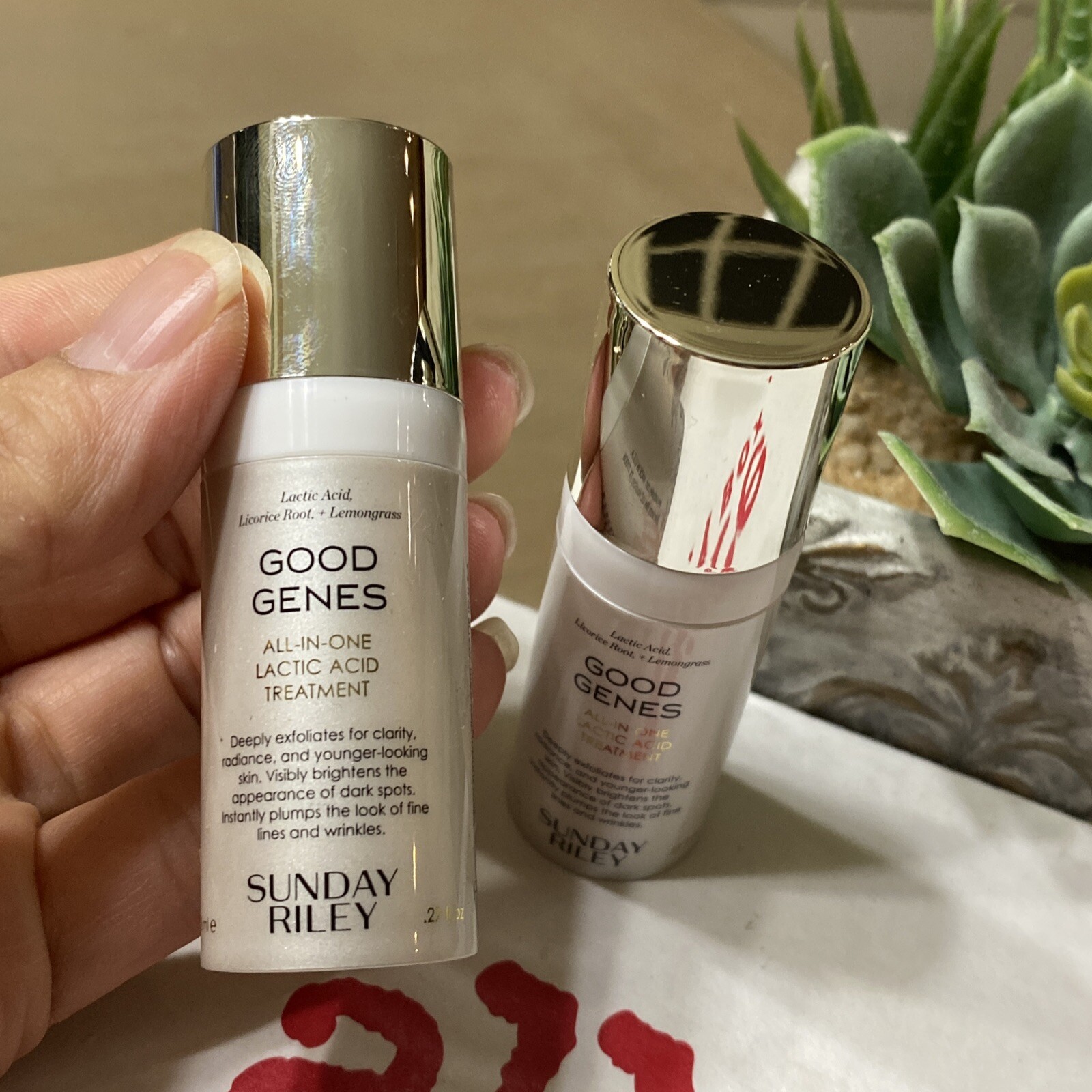 2x SUNDAY RILEY Good Genes Lactic Acid Treatment 8 ml Each (total 16 ml