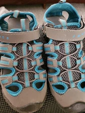 Jands, Women's Shoes, Sport Sandals,Gray/blue,Closed Toe,Outdoors, Size 9