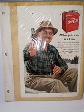 1952 Coca-Cola Man Fishing In A Boat Vintage ...