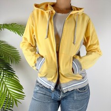 Women's Vintage Yellow Granola Girl Casual Indie Preppy Zipper Jacket / Size: S