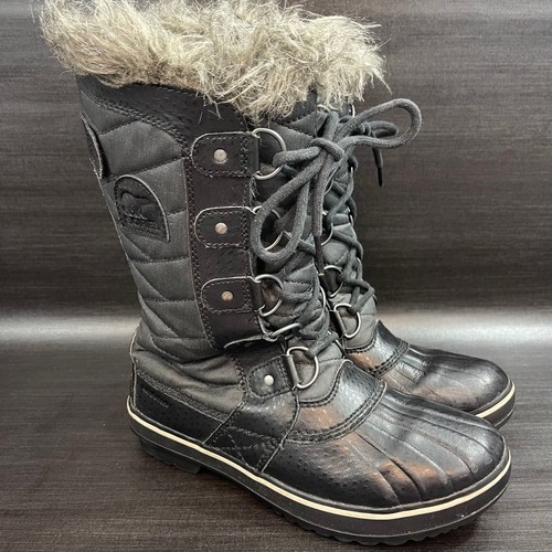 Sorel Tofino II Women’s size 5 Black Waterproof Winter Lined Faux Fur Boots - Picture 2 of 12