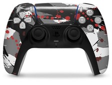 Skin Sony PS5 Controller Abstract 02 Red