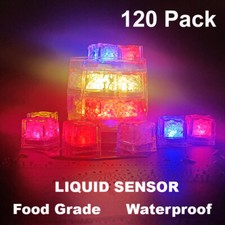 120 Packs Light Up Ice Cubes for Club Bar Party Drinks Glowing Led Ice Cube