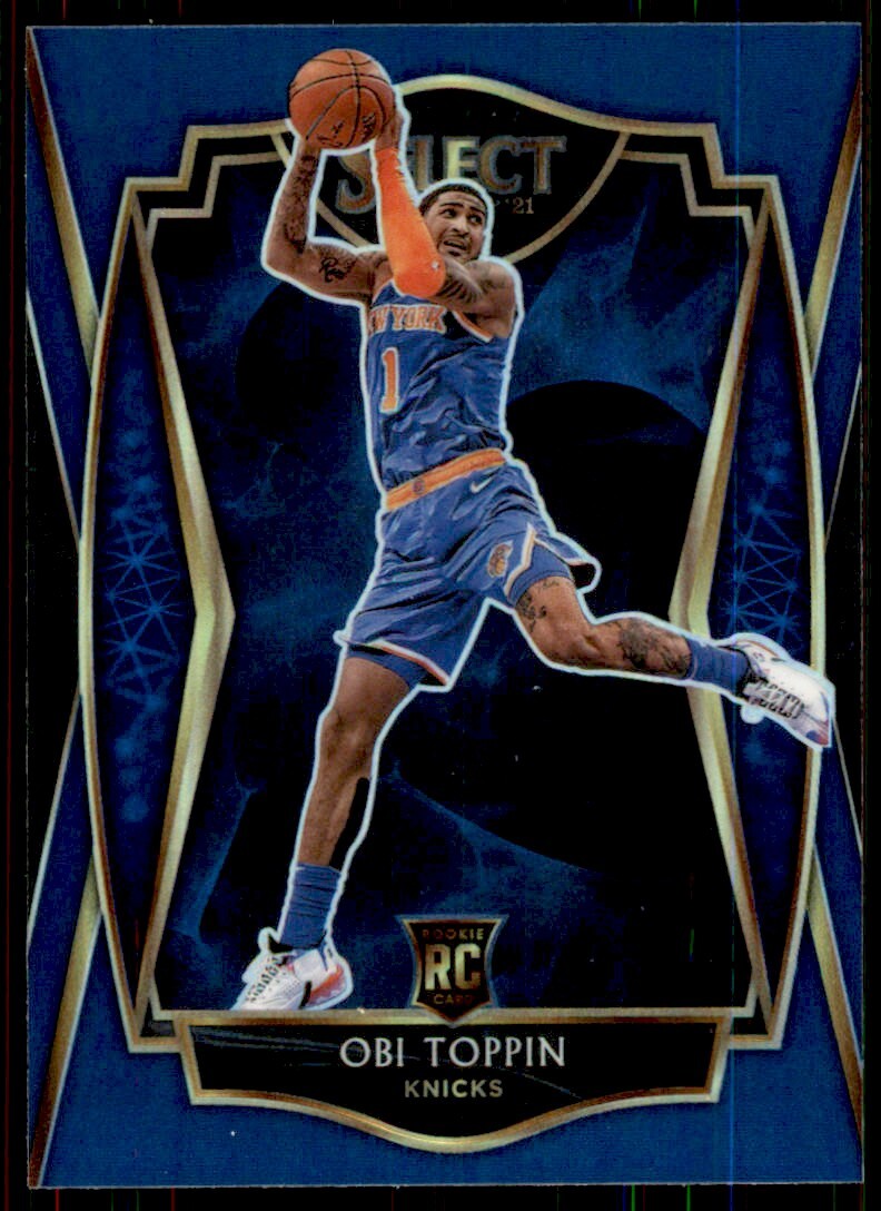 2020-21 Panini Select Blue Prizm Obi Toppin RC New York Knicks #187