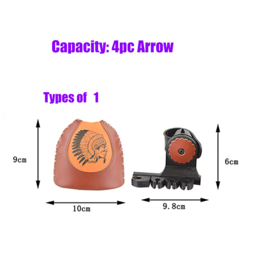Bow Arrow Quiver Case Leather Archery Holder Recurve Portable Longbow Hunting - Picture 2 of 14