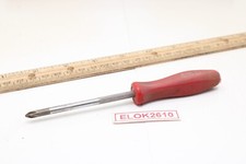 Snap On SDDP42IR No. 2 Phillips 3" Knurled Red Hard  Handle Screwdriver USA