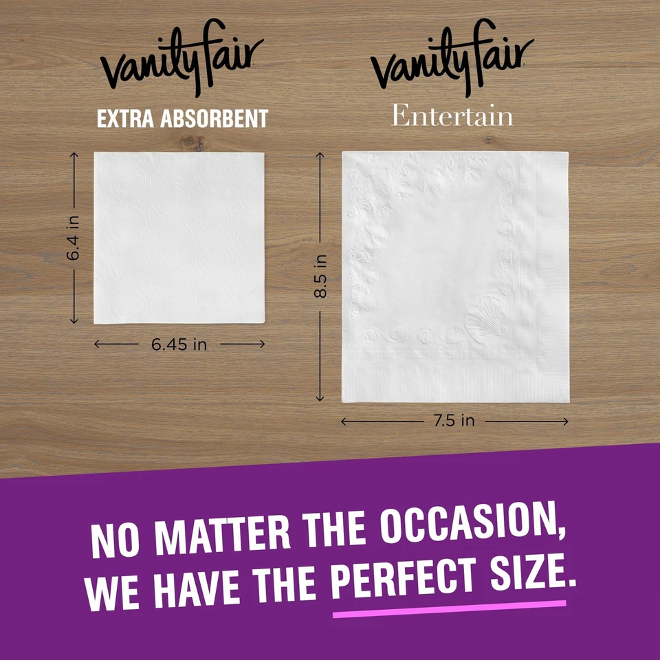 Vanity Fair Extra Absorbent White Paper Napkins 960 Count for Messy Meals - Image 3 of 4