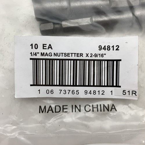 Irwin 1/4"" x 2-9/16"" magnetischer Läppchen-Muttersetzer #94812 10er-PACK NEU - Bild 2 von 3