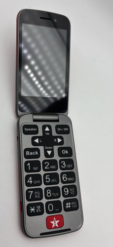 Alcatel Lively Jitterbug Flip 2 4058P 16GB Urgent Button Seniors Lock Phone Red - Picture 8 of 11