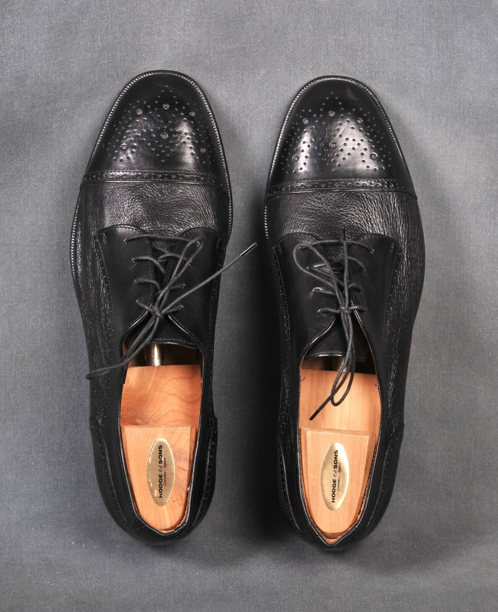 Vito Rufolo 4393-02 Oxford Cap Toe Brown Leather Men\'s Shoes 9.5 Made in ?? Vito Rufolo Oxford Cap Toe 4393-02 Black 11.5M | eBay main image 4