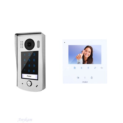 Video Tür Sprechanlage 2Draht Bus Gegensprechanlage Code Türöffner DT611KP DT43W