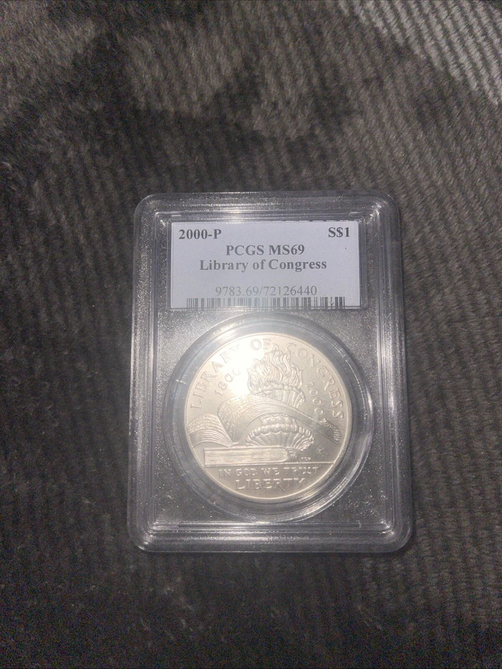 2000-P Library of Congress Commemorative Dollar PCGS MS69 - Image 3 of 4