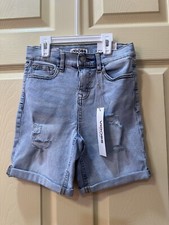 NWT Little Girls Vigoss Shorts, Blue Jean, Adjustable Waistband Size 10