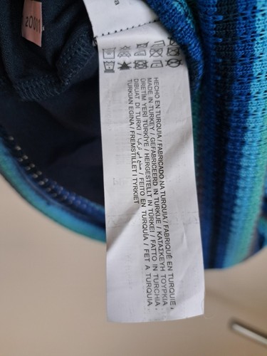 Retro 70s Halterneck Dress Mini Size S Striped Crochet Blue Pull&Bear BNWT - Picture 17 of 18