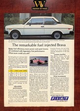 Fiat Brava Vintage Print Ad - The Remarkable Fuel Injected Brava