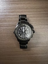 SEIKO Flight Master Chronograph Black Dial PVD Watch SNAB69P1 7T62-0HM0 Alarm #2