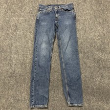 Levi's 511 Jeans Womens 28x32 Blue Denim Cotton Stretch Straight Leg Medium Wash