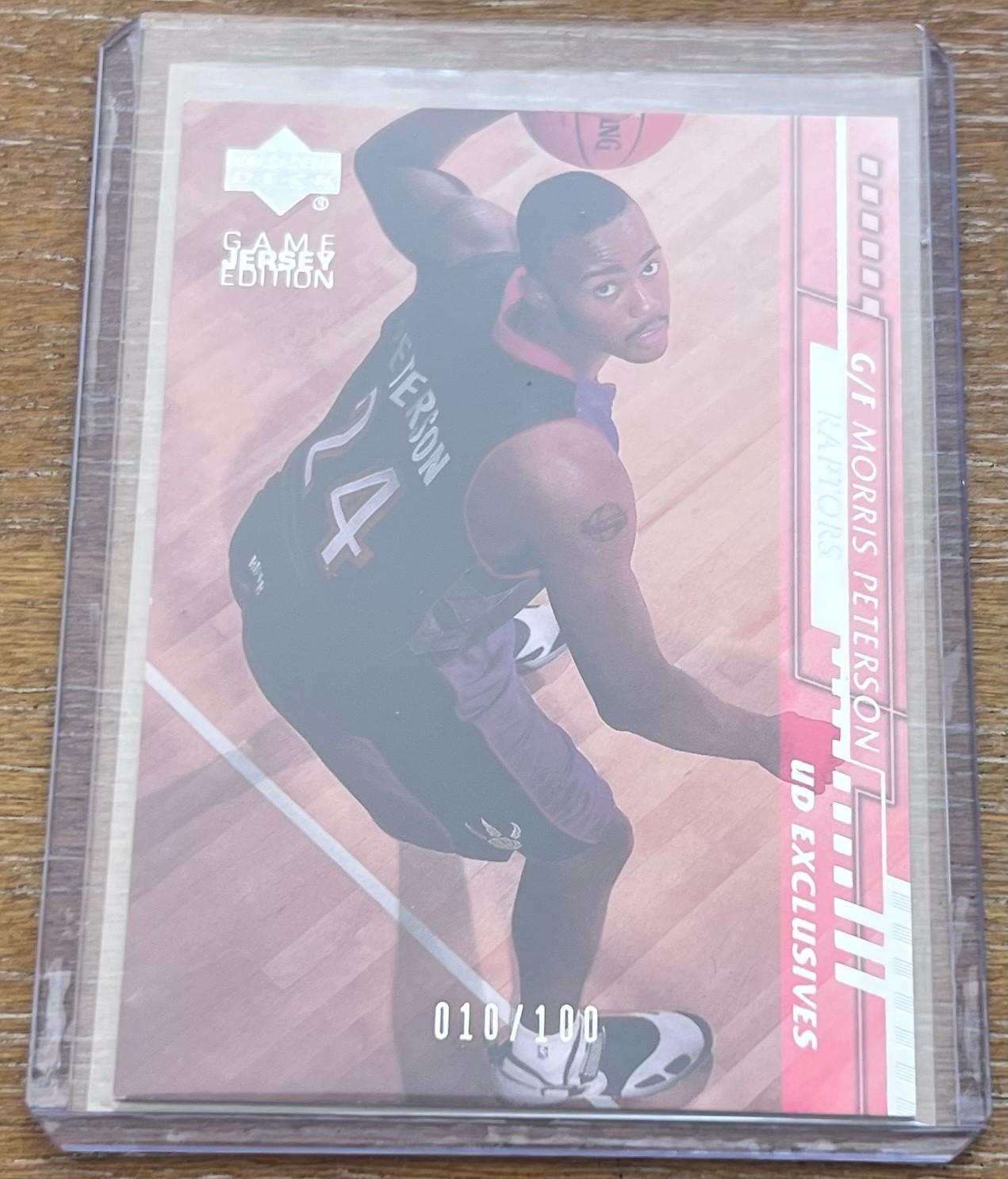 MORRIS PETERSON 00-01 Upper Deck UD Game Jersey Edition EXCLUSIVES ROOKIE #/100!