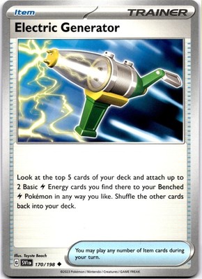 Electric Generator Uncommon SV01: Scarlet & Violet Base Set 170/198 NM Pokemon