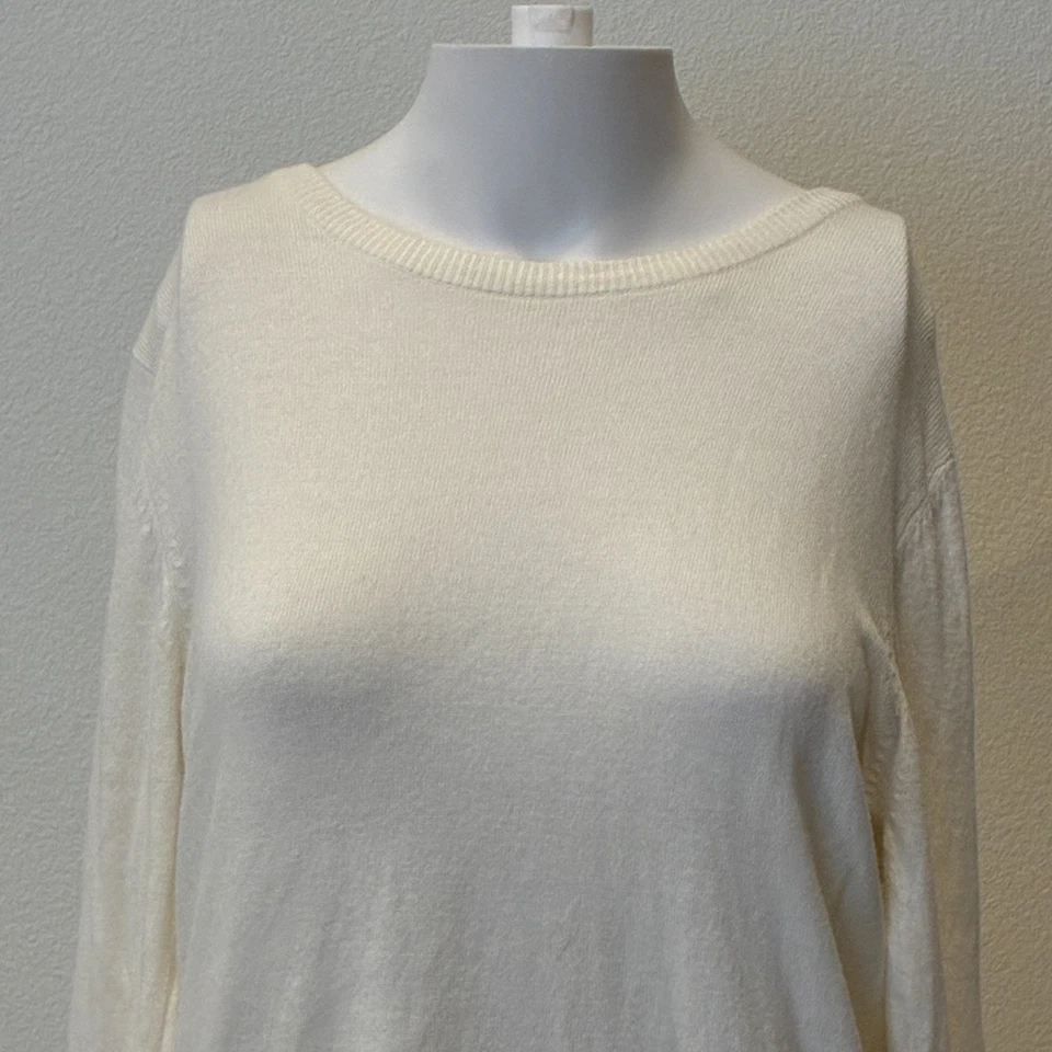 Suéter de Colección Y2K Mossimo Mujer Túnica Manga Larga Puño L Marfil Elastizado Retro Foto 2 de 4