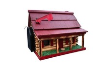 Wooden Mailbox, Log Cabin Mailbox, Unique Mai...