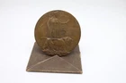 T Antique WW1 Military Death Plaque 'Thomas Henry Collins' With Envelope