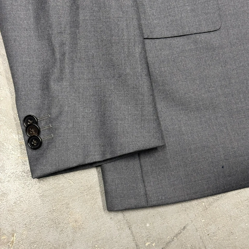 Spier & Mackay Blazer Flannel Wool Sport Coat Grey 38 S - Image 4 of 4