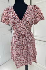 Madewell Wrap All Cotton Floral Dress Large