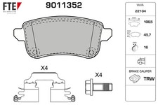 FTE Bremsbelagsatz Scheibenbremse 9011352 für RENAULT MEGANE 3 DZ0 BZ0 KZ0 4 K9A