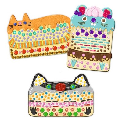 DJECO LPA Cakes & Sweets Collages Mosaic Kit - Create Your Own Spark w/Glitte...