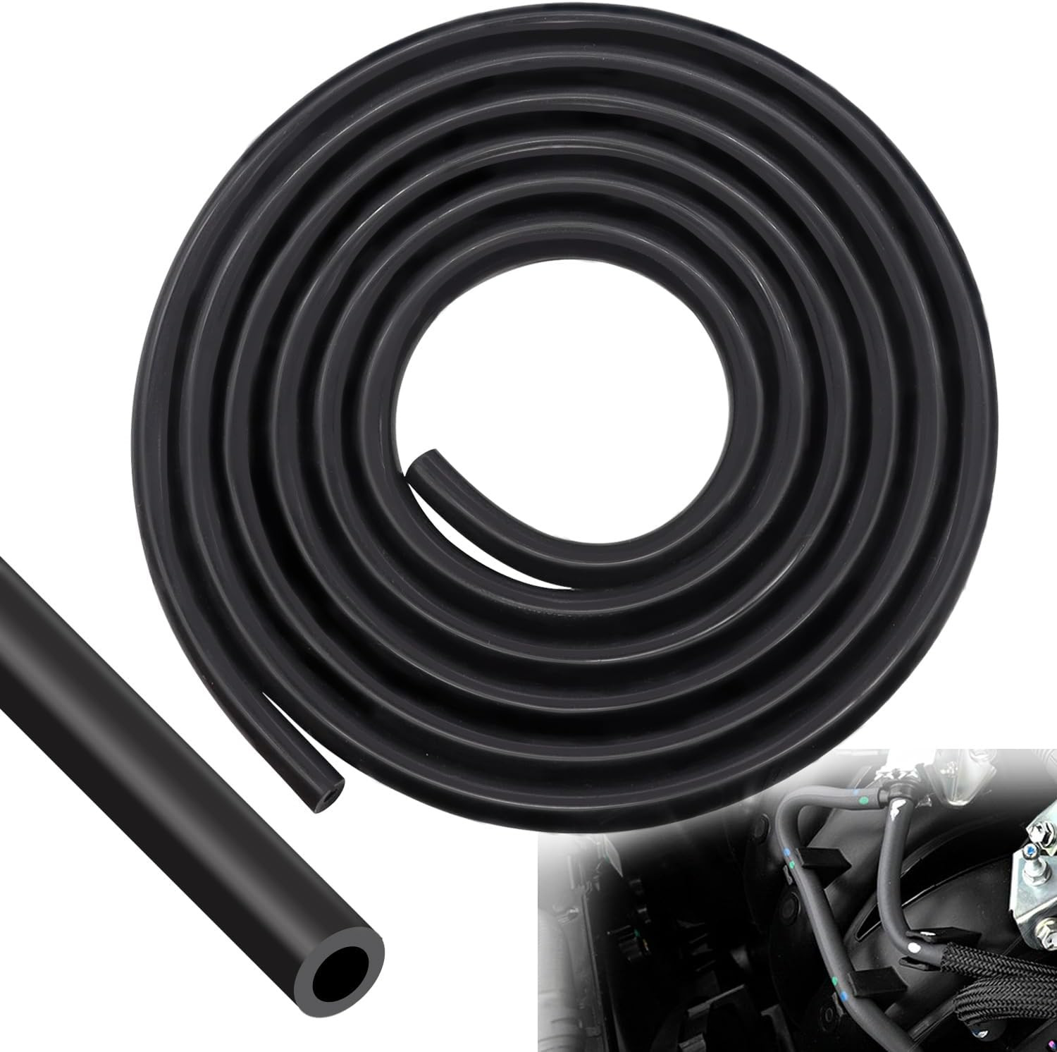 6.6FT Vacuum Hose Automotive,3/8"(10mm) High Performance 130PSI Vacuum Lines ...