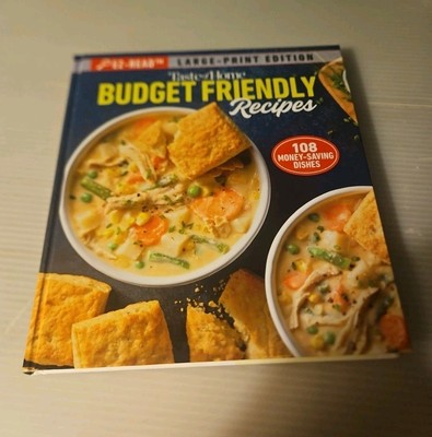 2022, EZ-Read  ''Budget Friendly Recipes'' by Taste of Home Hardcover Recipe Book 