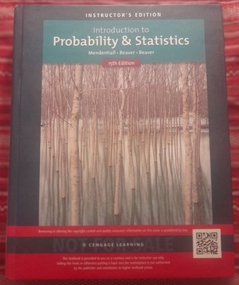 Introduction to Probability & Statistics Instructor's Edition 15th Edition book