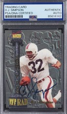 O.J. Simpson Signed 1994 Signature Rookies TP #T6, PSA Authentic Auto  /2500!