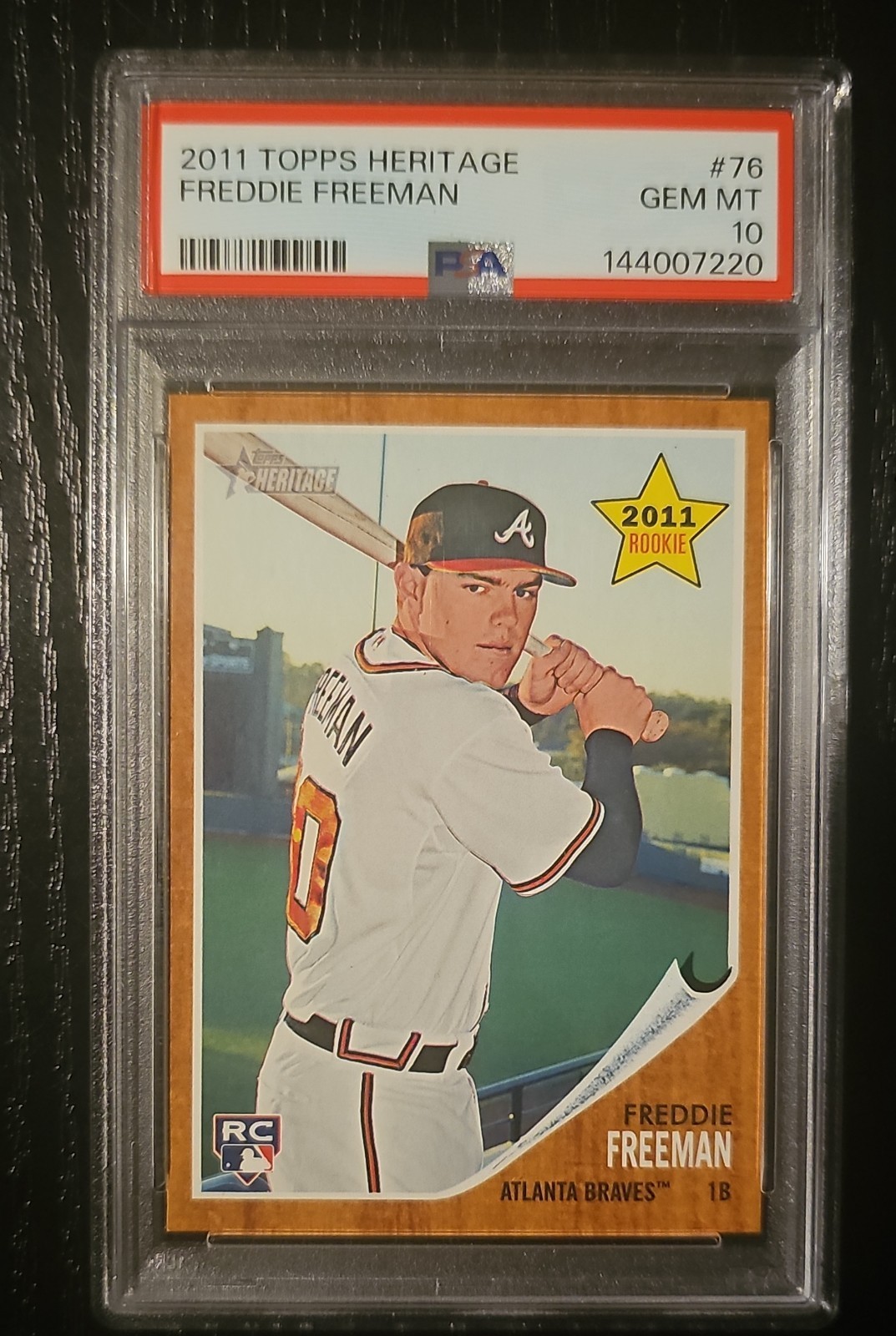 2011 Topps Heritage - Freddie Freeman Rookie #76 (RC) PSA 10 Gem Mint 