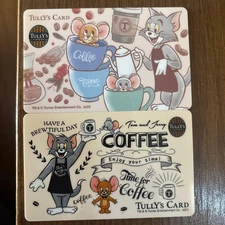 Tully's x Tom & Jerry Collaboration Tully's Gift Card Used Cute Design Japan