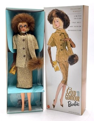 2001 Gold 'n Glamour Barbie Puppe / Special Edt Reproduction / Mattel 54185 NrfB