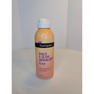 Neutrogena Build a Glow Gradual Self Tanning Moisturizing Spray Argan Oil 5oz