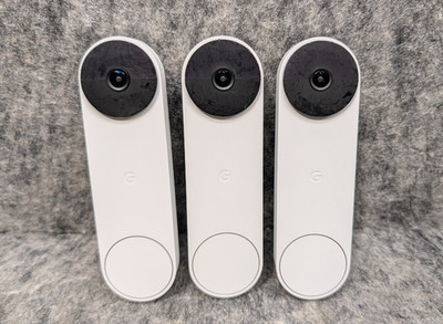 Lot of 3 - Google Nest GWX3T WiFi Smart Video Doorbell (Battery) - Scuffed Lens