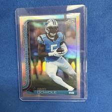 2025 Topps Chrome Football Rico Dowdle #43 Refractor Panthers