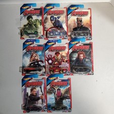 Hot Wheels Marvel Avengers Age of Ultron Complete 8 Car Set 2015 New Sealed